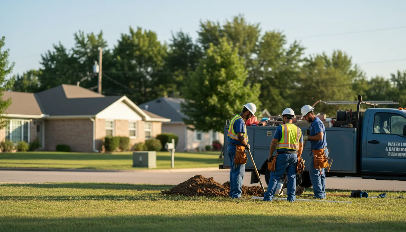 Residential water line and bathroom plumbing service in Java, VA